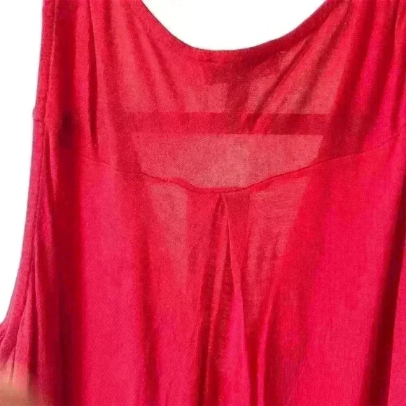 Express Women's Red Sleeveless Tank Top Gold Zipper Size S Casual - Picture 7 of 7